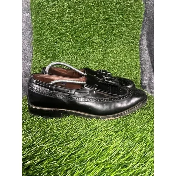 Allen Edmonds Arlington Tassel Loafers Black Leather 10.5 D Made in USA Dress Sh